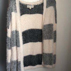 Cream and black cardigan